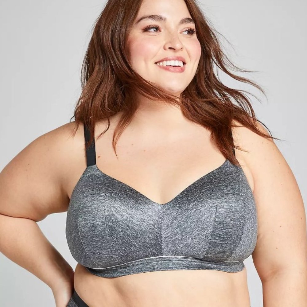 Cacique Lightly Lined Lounge Bra in Grey, 46DD